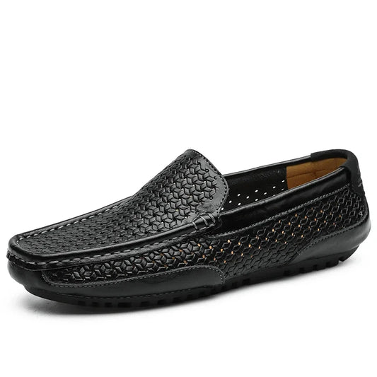 Alessandro Luxury Leather Loafers - Black