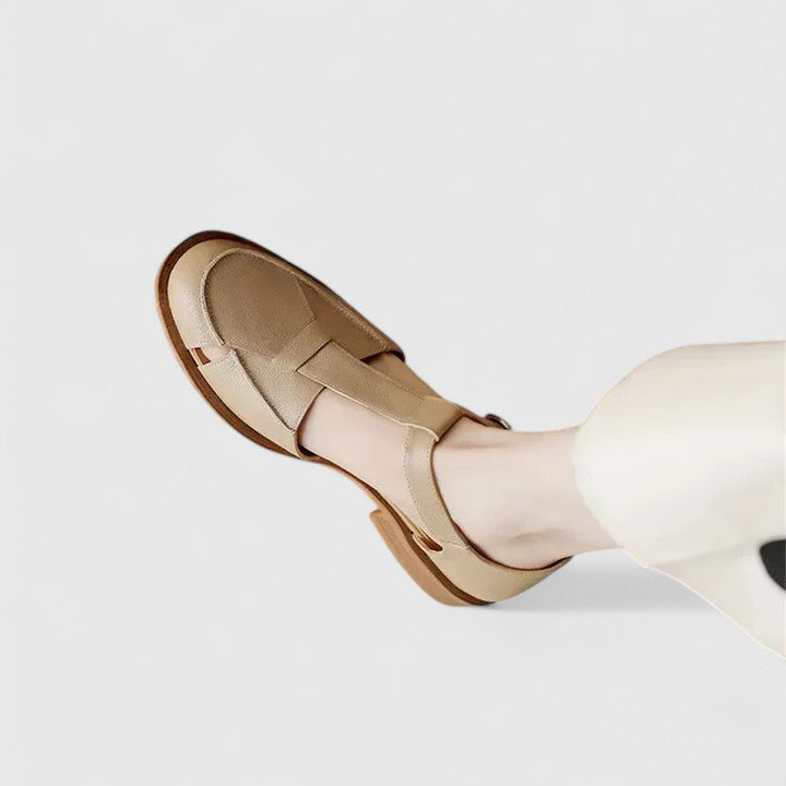 Daphne | Genuine Leather Closed-Toe Strap Sandals