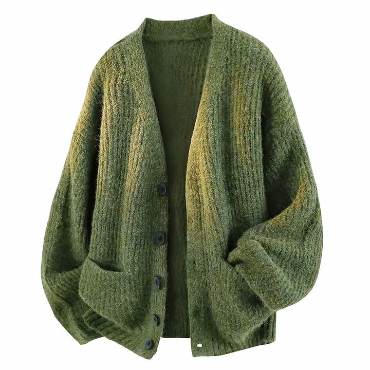 Nathaniel Relaxed V-Neck Cardigan - Green