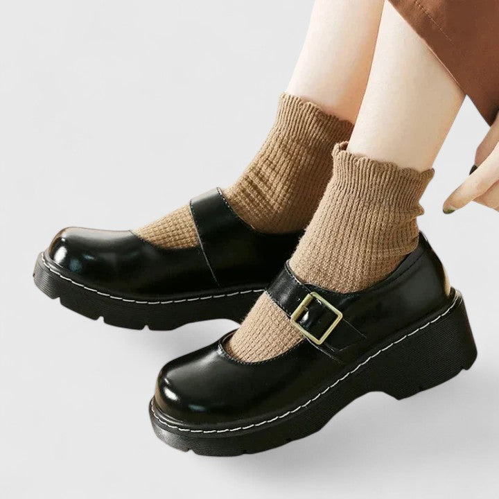 Matilda | Leather Platform Mary Janes