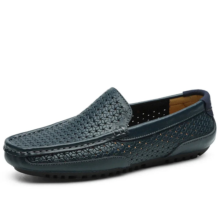 Alessandro Luxury Leather Loafers - Blue