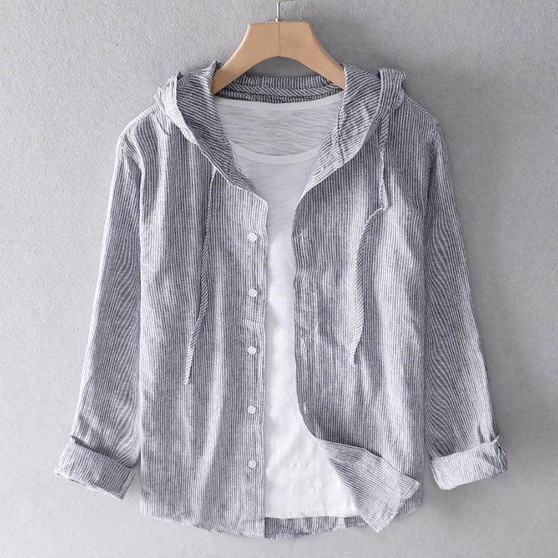 Elonie™ | Breezy Striped Hoodie Shirt