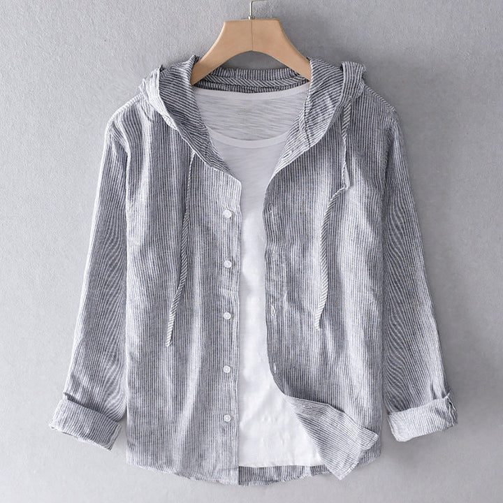 Elonie™ | Breezy Striped Hoodie Shirt