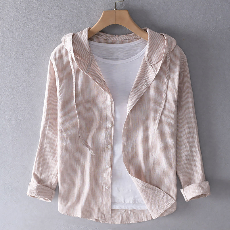 Elonie™ | Breezy Striped Hoodie Shirt