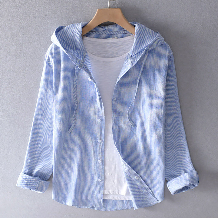 Elonie™ | Breezy Striped Hoodie Shirt