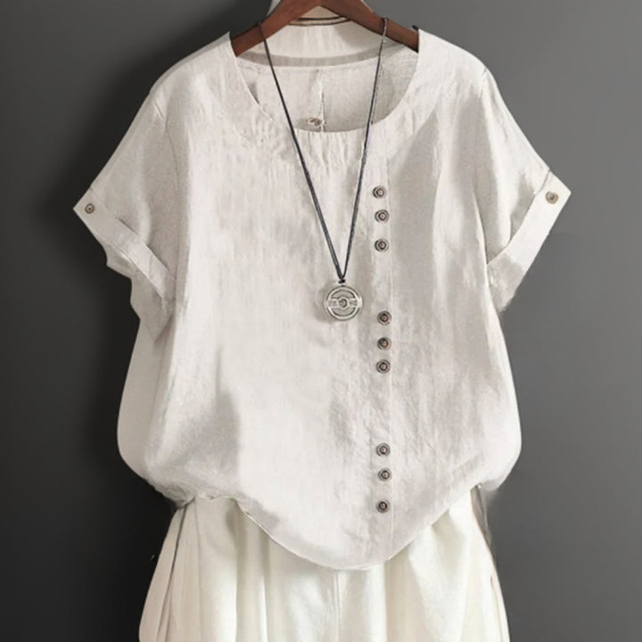 Klara™ | Button Detail T-Shirt