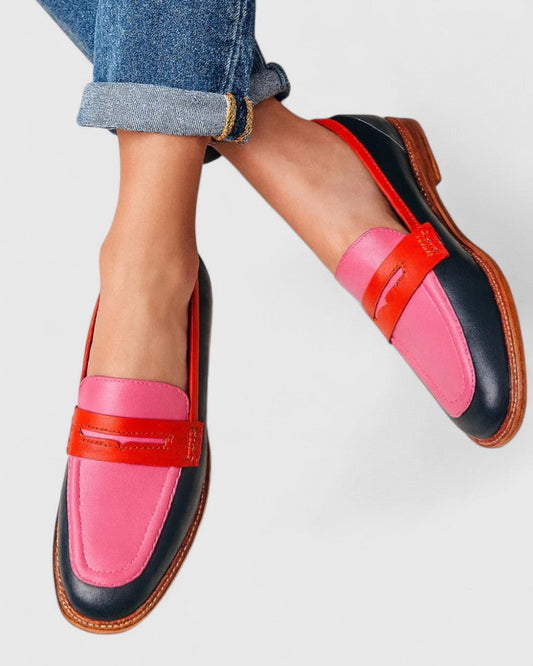 Hazel | Multicolour Print Loafers