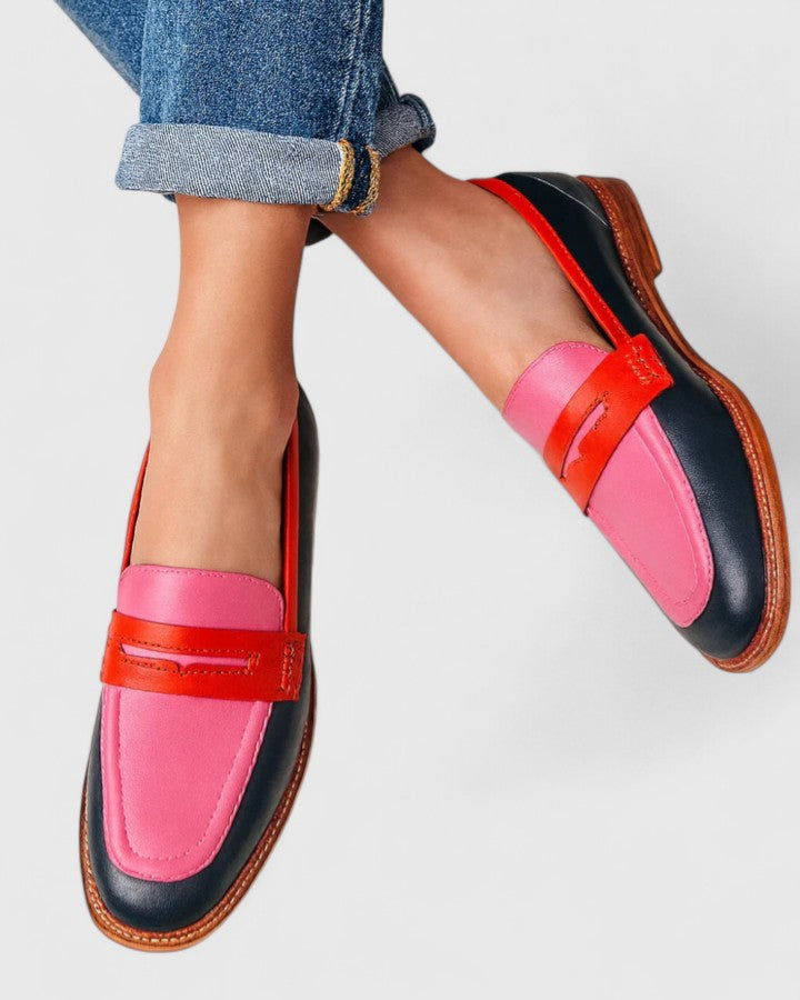 Hazel | Multicolour Print Loafers