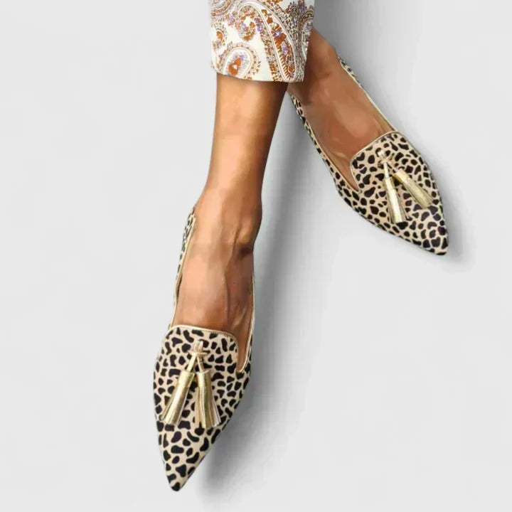 Elsie | Pink and Gold Loafers