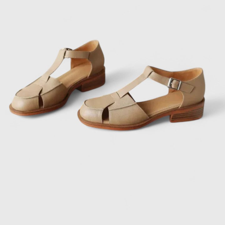 Daphne | Genuine Leather Closed-Toe Strap Sandals