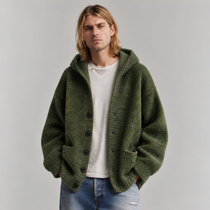 Edmund | Hooded V-Neck Cardigan