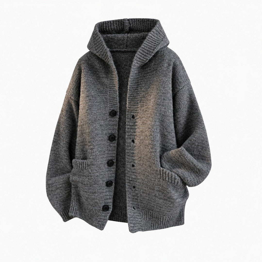 Edmund | Hooded V-Neck Cardigan