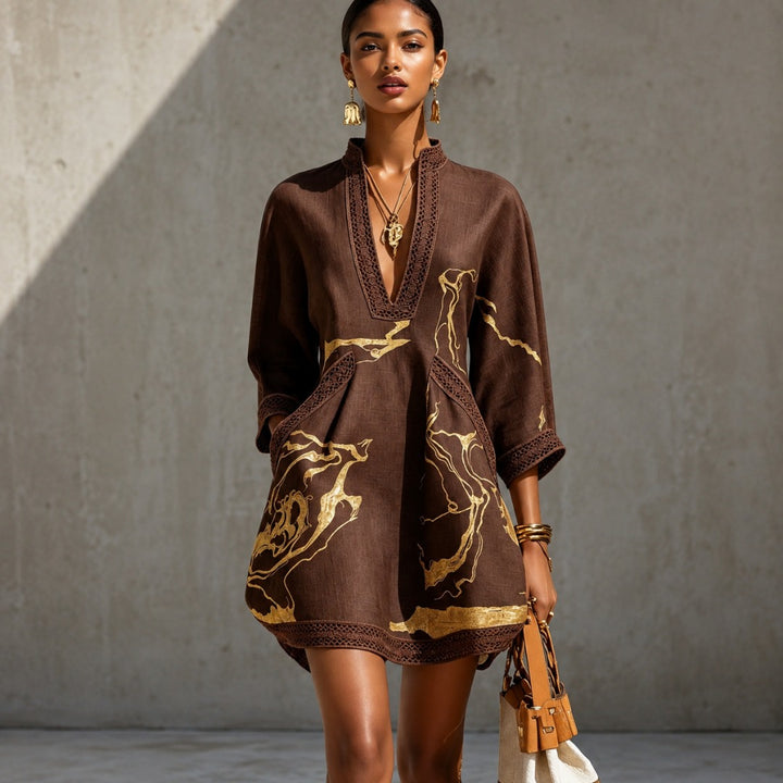Charlotte | Crochet Trim Mini Dress