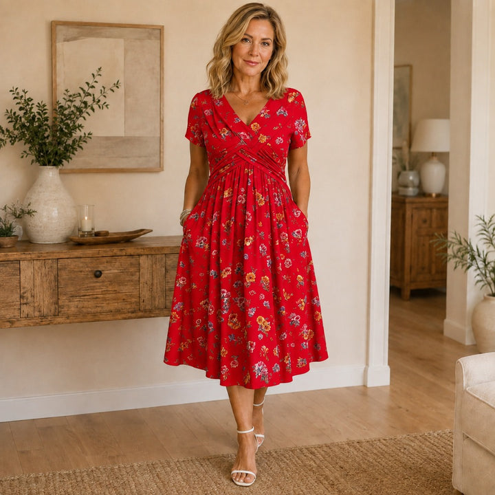 Willa | Floral V-Neck Dress