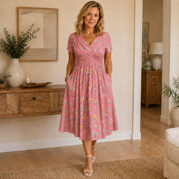 Willa | Floral V-Neck Dress