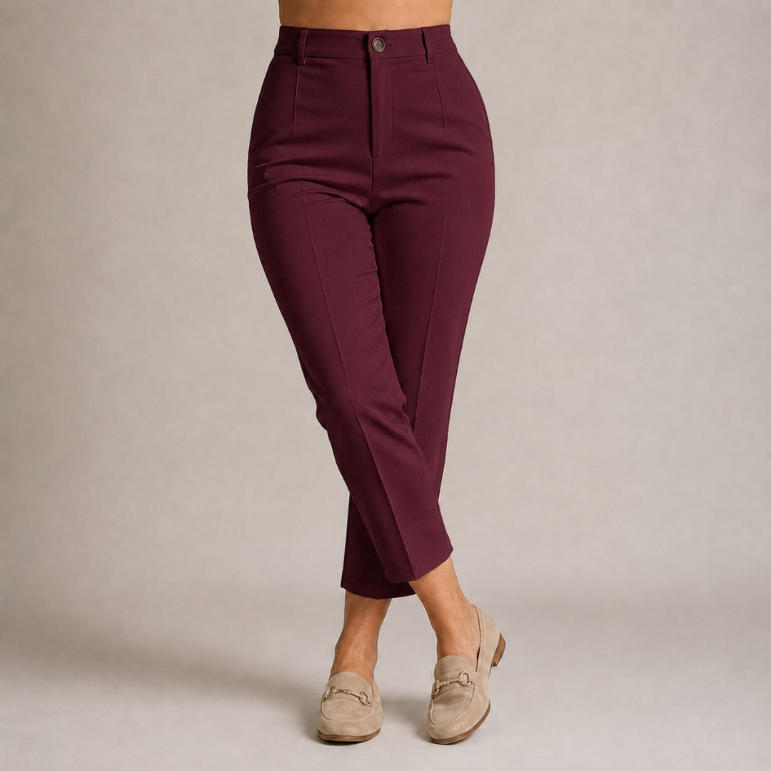 Louisa | High-Waisted Cropped Suit Trousers
