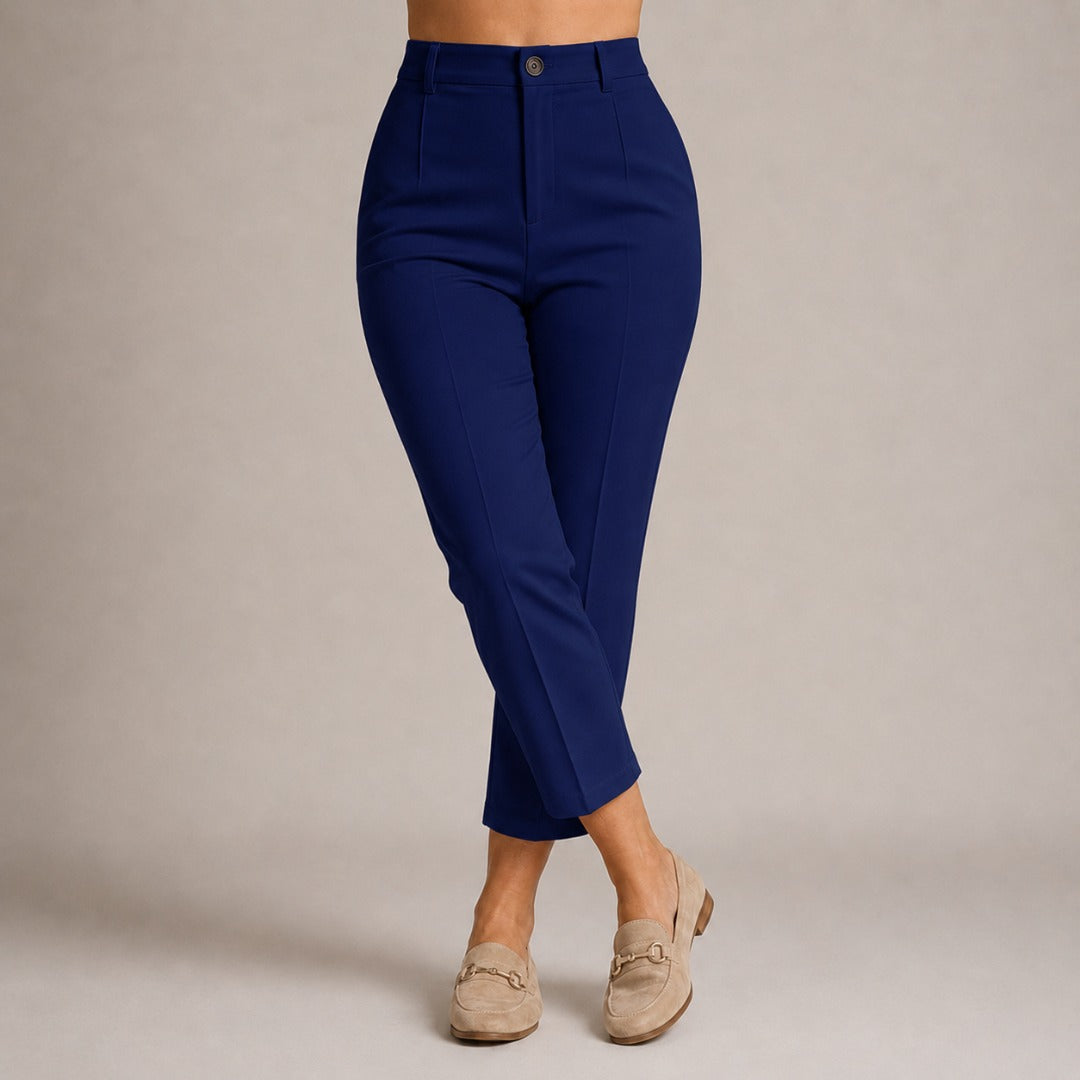 Louisa | High-Waisted Cropped Suit Trousers