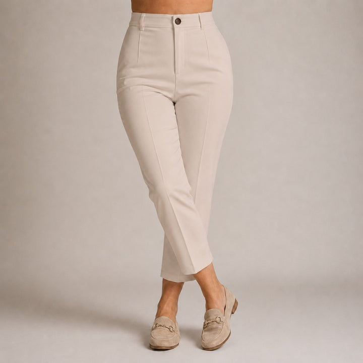 Louisa | High-Waisted Cropped Suit Trousers
