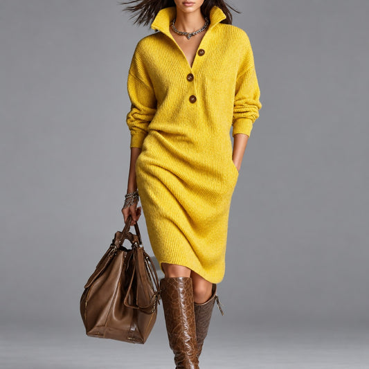 Eleanor | Ribbed Midi Dress