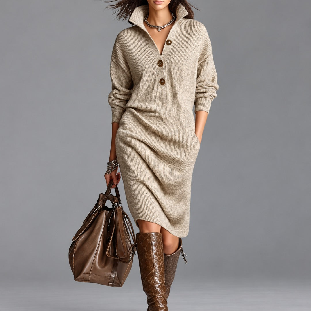 Eleanor | Ribbed Midi Dress
