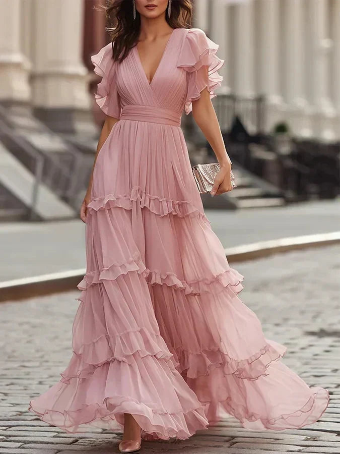 Severine Layered Ruffle Dress