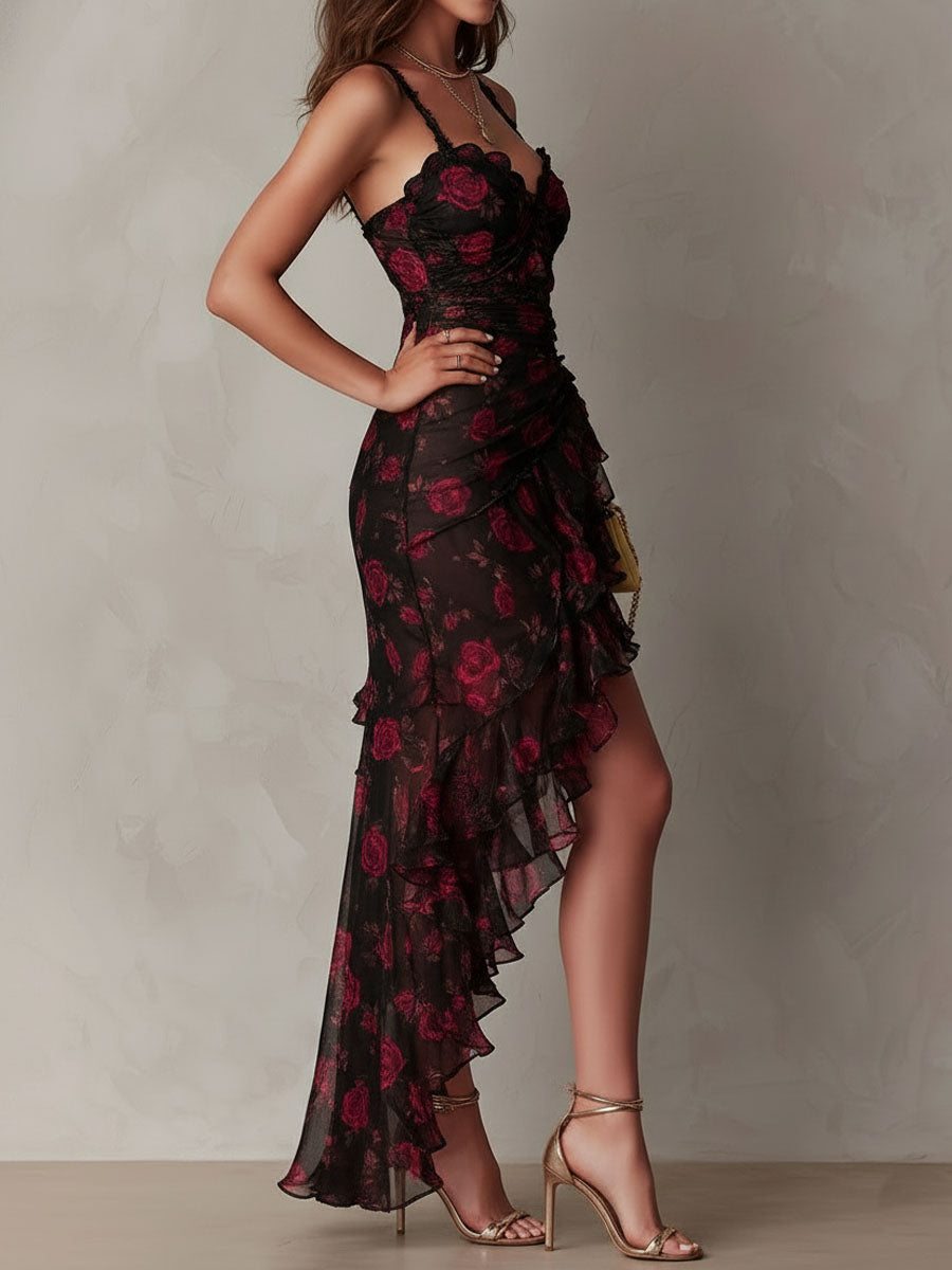 Rosalind Ruffled Floral Dress