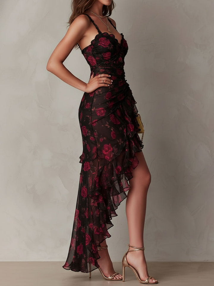 Rosalind Ruffled Floral Dress