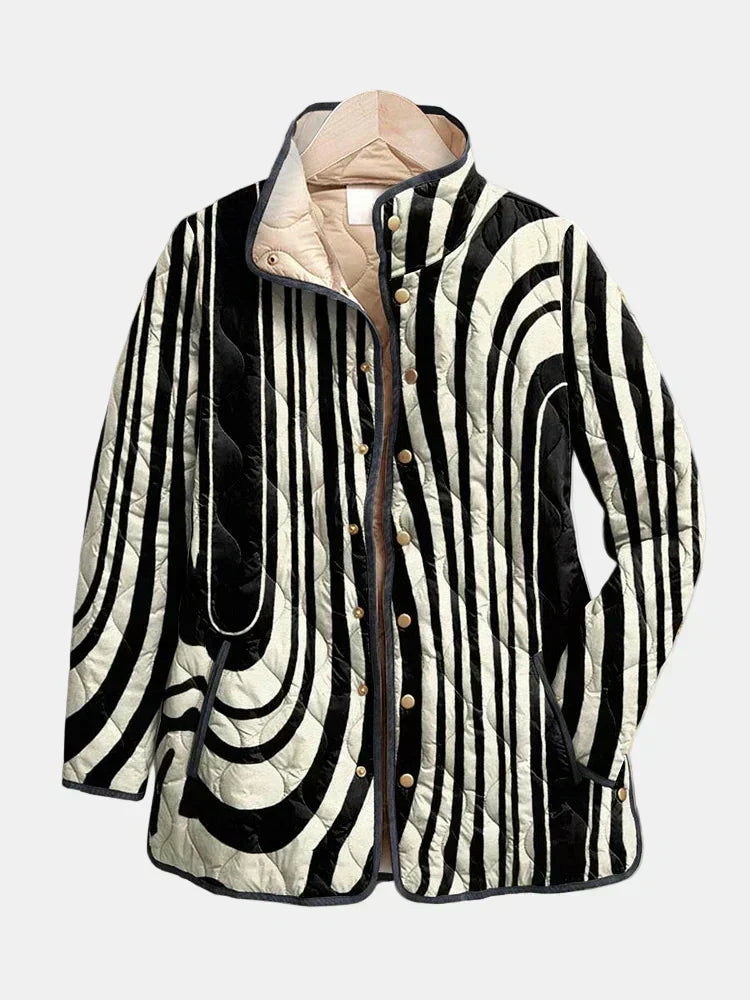 Zebra Print Quilted Jacket