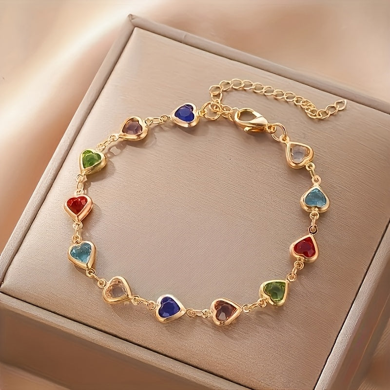 Unique Heart-Shaped Bracelet - Gold