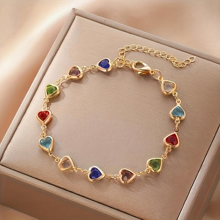Unique Heart-Shaped Bracelet - Gold
