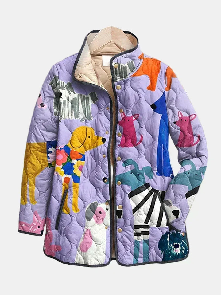 Lilac Doggy Quilted Jacket
