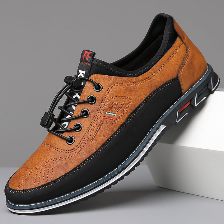 Marco Handcrafted Leather Oxford Shoes - Caramel