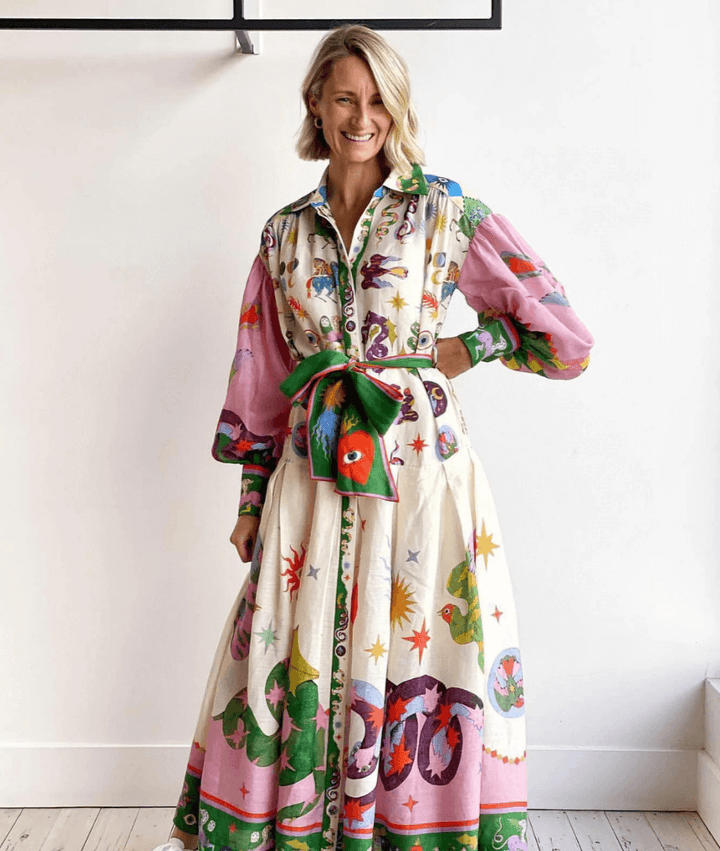 Dorthe™ | Elegant Italian Maxi Dress