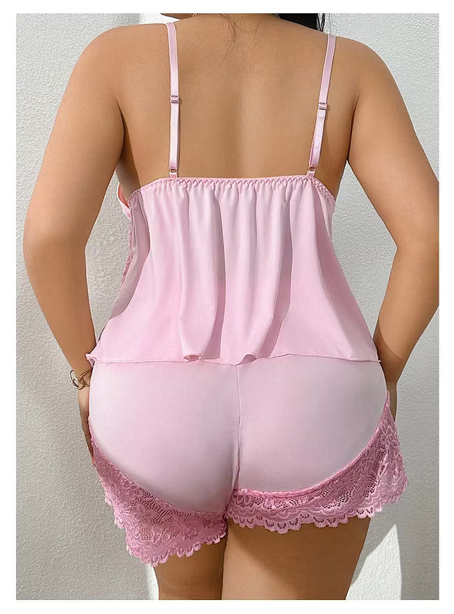 Elise Lace-Trim Cami Pyjama Set