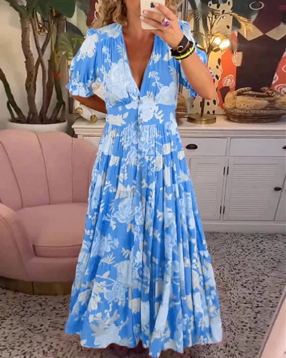 Ellis | V-Neck Floral Dress