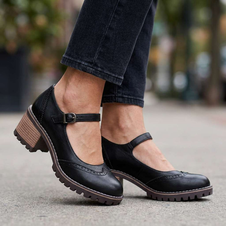 Beatrix Brogue Detail Block Heels