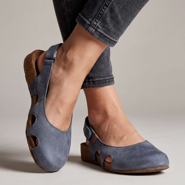 Deborah Cushioned Adjustable Sandals - Gray