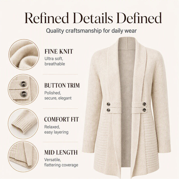 Elodie Double-Breasted Knit Cardigan