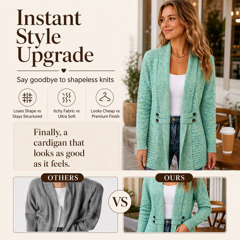 Elodie Double-Breasted Knit Cardigan