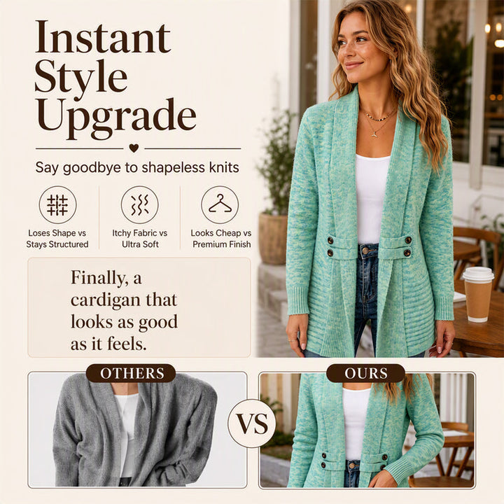Elodie Double-Breasted Knit Cardigan
