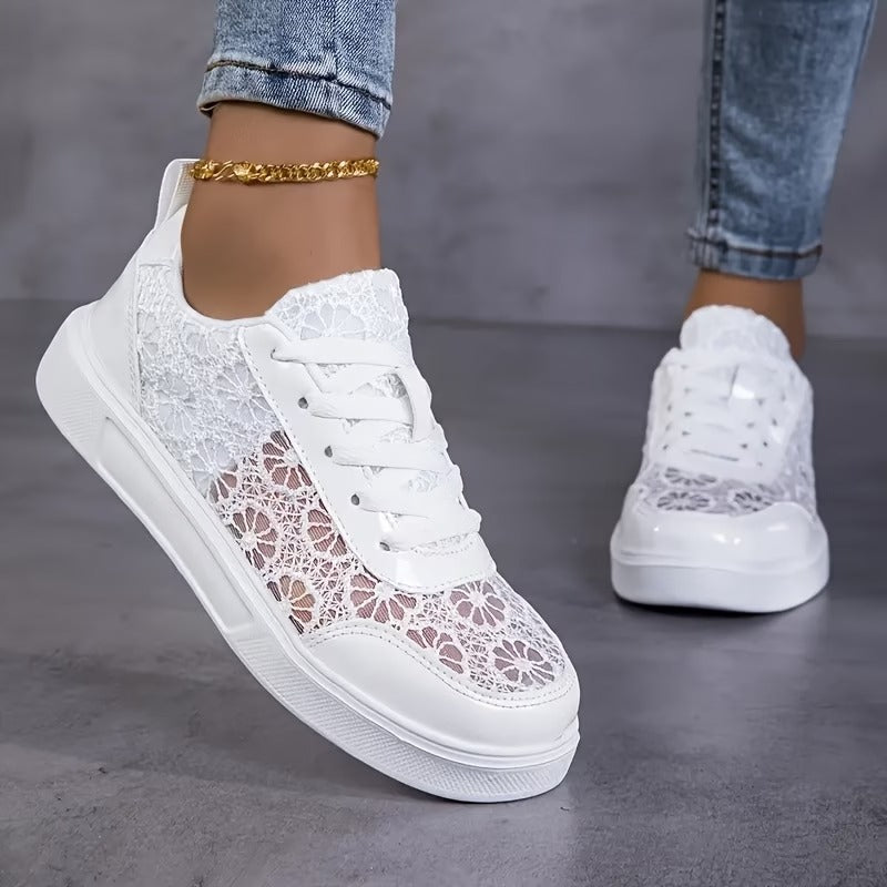 Lily Floral Lace Sneakers