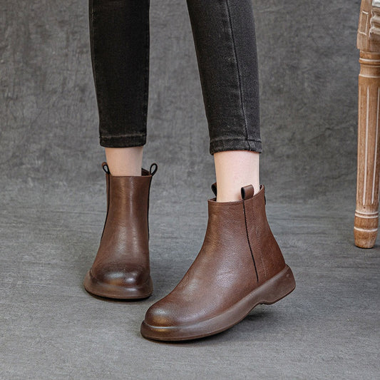 Sophie | Flat Fleece Ankle Boots
