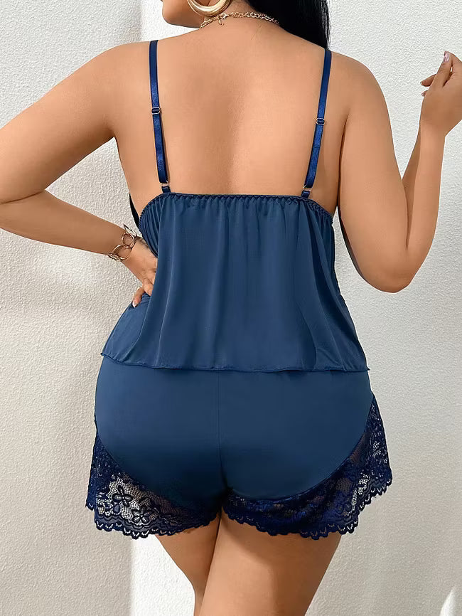 Elise Lace-Trim Cami Pyjama Set