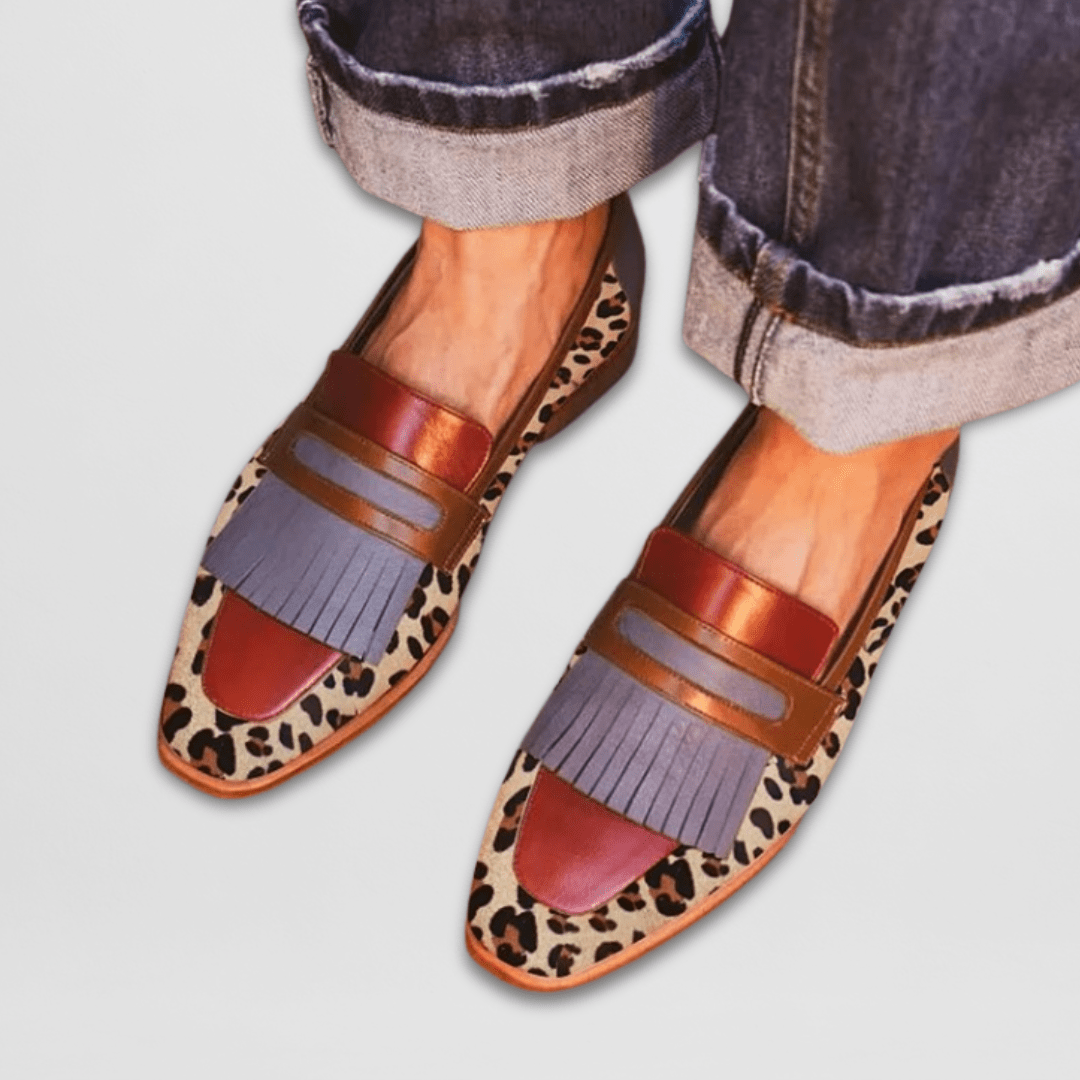 Verity | Metallic Fringe Loafers