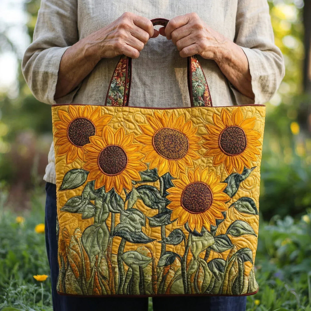 Tote Padded Bag - Classic Sunflowers