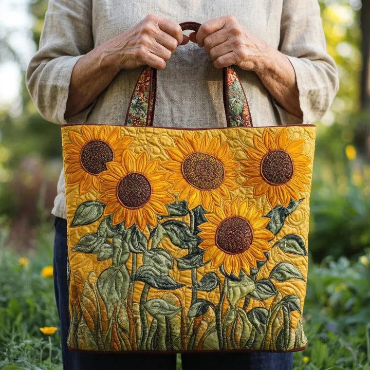 Tote Padded Bag - Classic Sunflowers