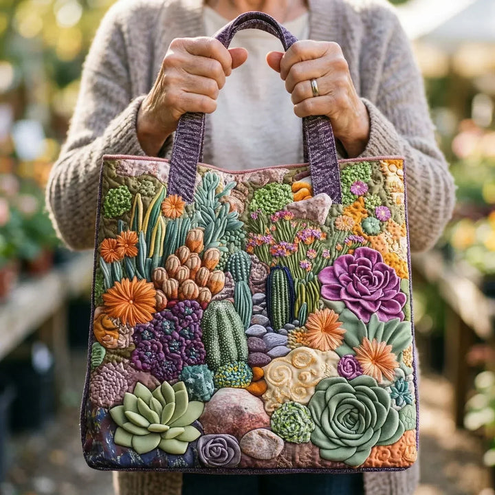 Tote Padded Bag - Succulent Garden