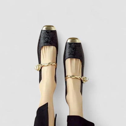 Zara | Satin Jewel-Heel Mary Janes