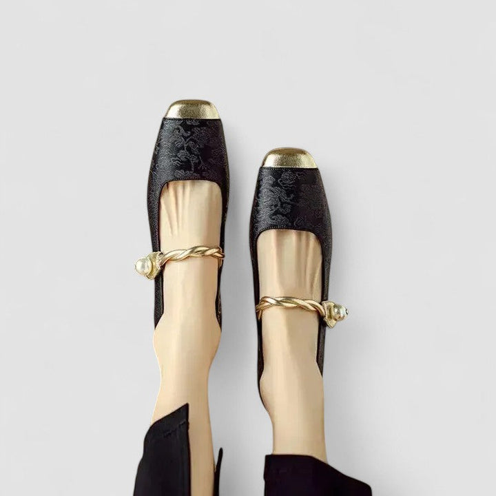 Zara | Satin Jewel-Heel Mary Janes