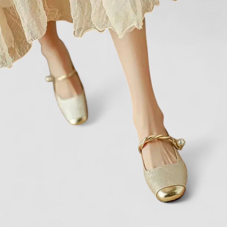 Zara | Satin Jewel-Heel Mary Janes